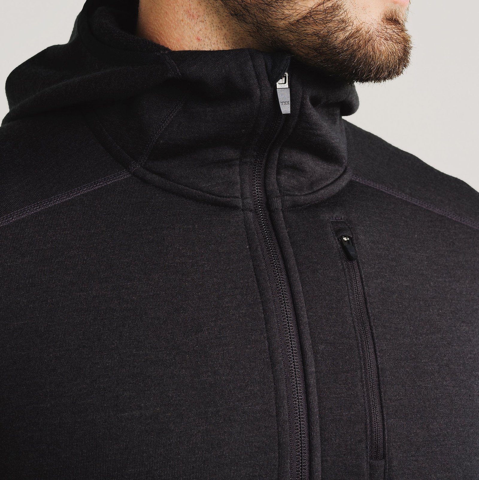 Full length two-way belay zipper